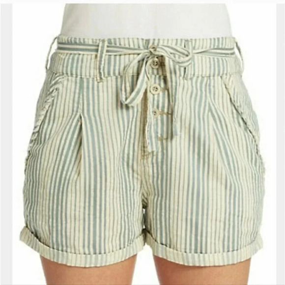 Free People High Waisted Striped Shorts- 4 - Picture 8 of 10